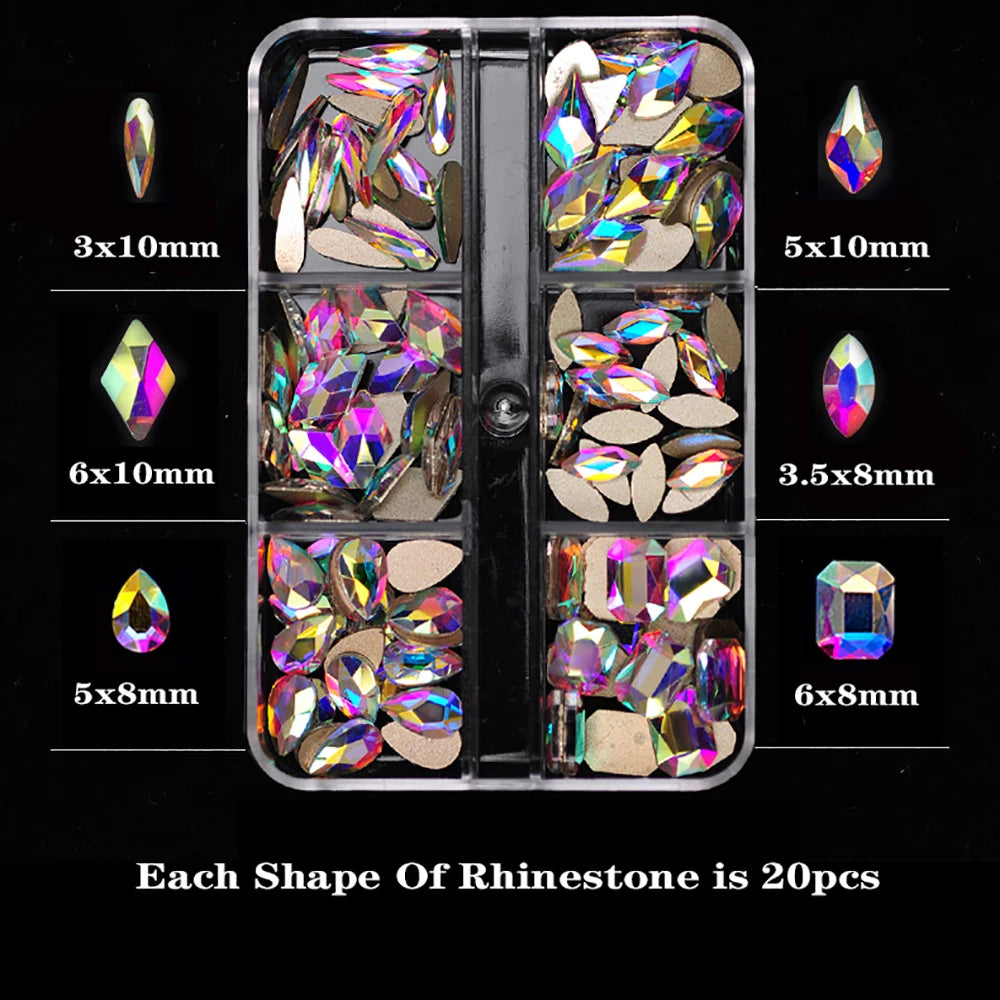 Grids Crystal Ab Mixed Shapes — Swuffy
