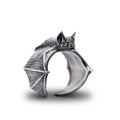 Retro Dark Bat Ring Silver — Swuffy