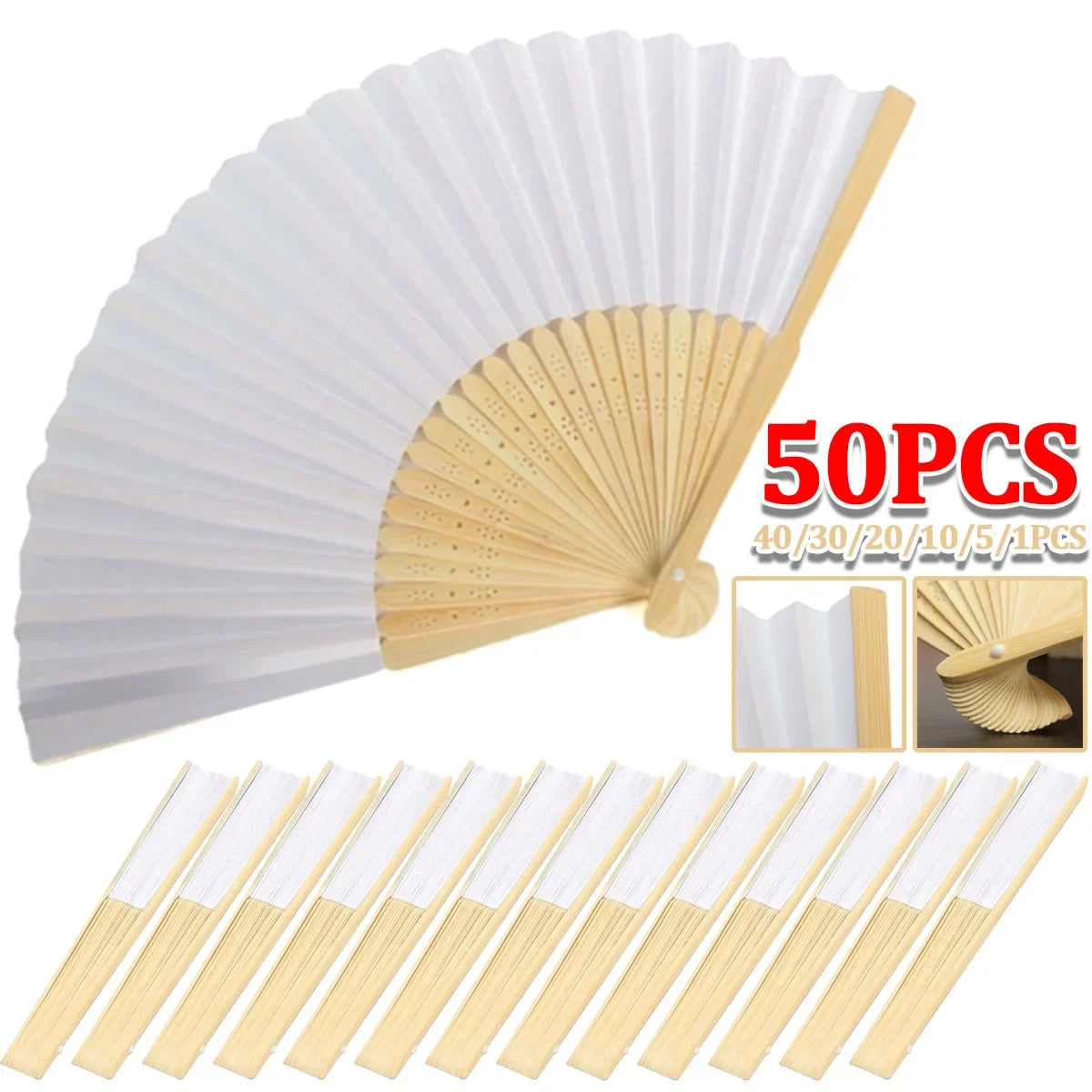 Paper Bamboo Folding Fan Adults — Swuffy