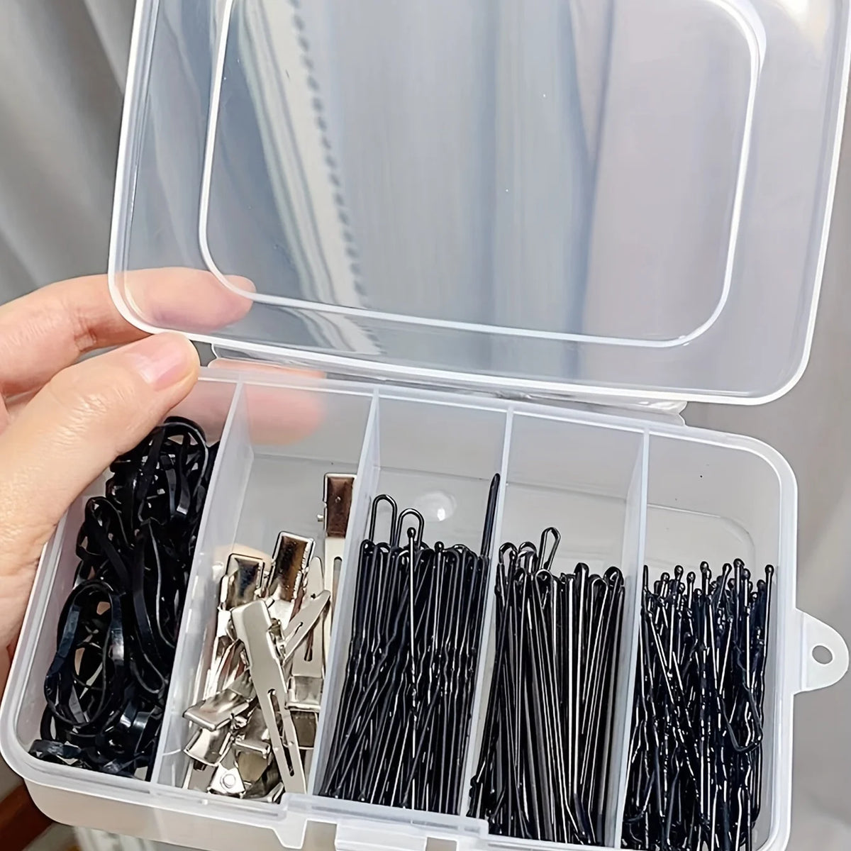 Clear Grid Plastic Hair Clips — Swuffy