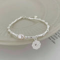 Sterling Silver Bracelet Partial Pearls — Swuffy