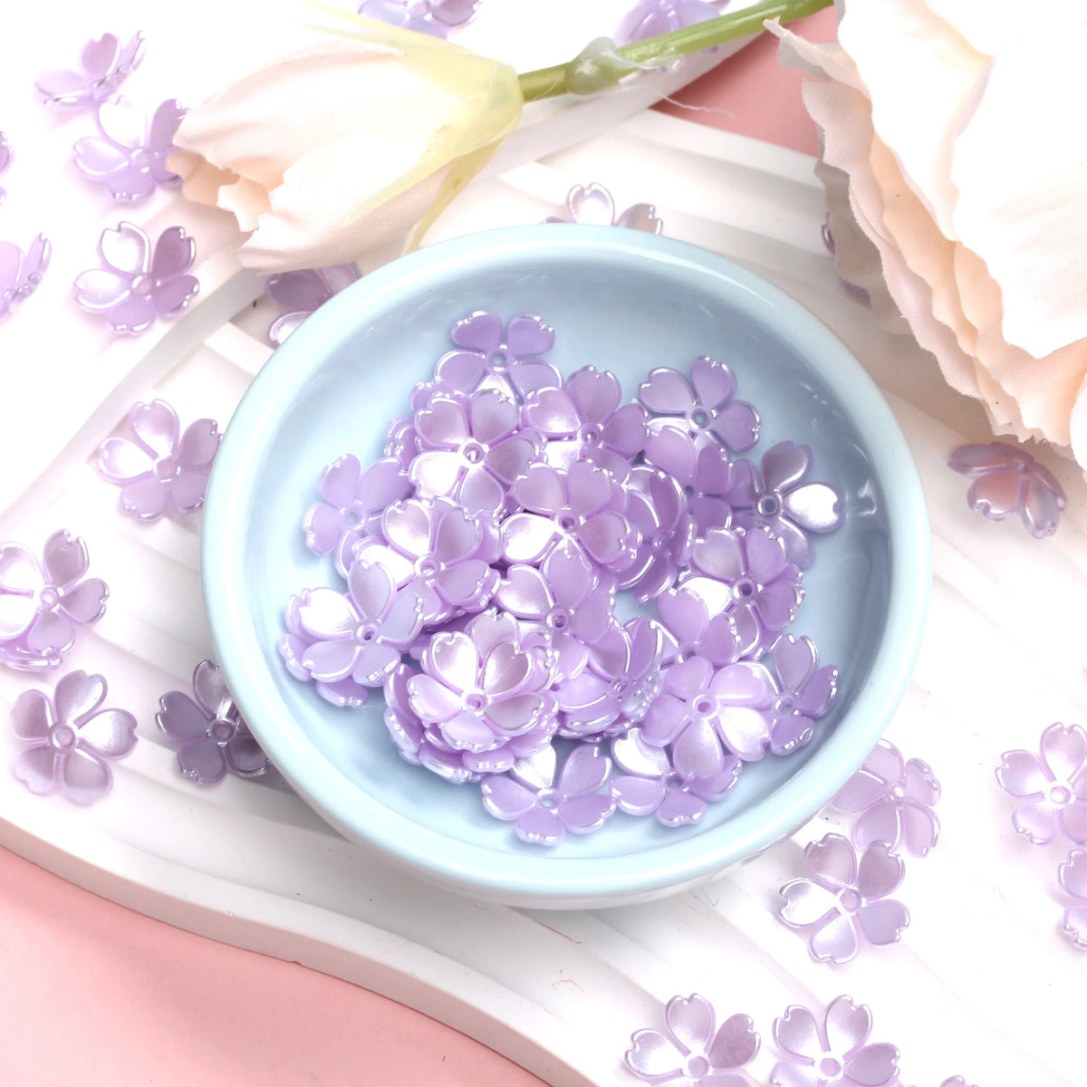 Flower Torus Shape Acrylic Beads — Swuffy