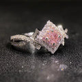 Huitan Pink Cz Engagement Rings — Swuffy