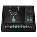 Vintage Turquoise Bracelet Necklace Earrings — Swuffy