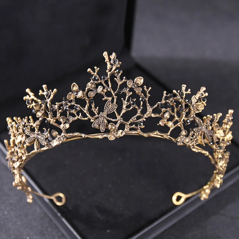 Baroque Crystal Butterfly Crown Tiara — Swuffy