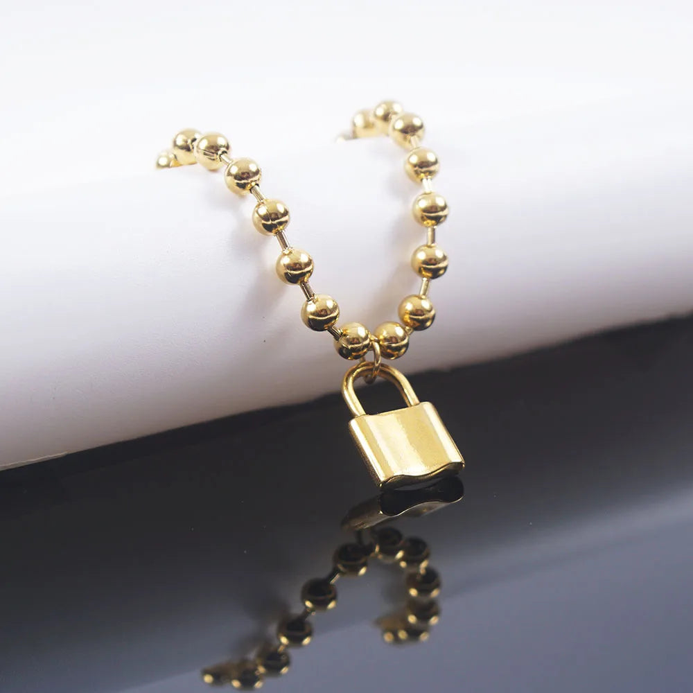 Stainless Steel Padlock Lock Necklaces — Swuffy