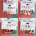 Christmas Earrings Xmas Tree Elk — Swuffy