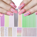 Sheets Strip Lines Nails Art — Swuffy
