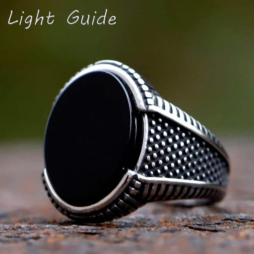 Retro Ring Geometric Black Zircon — Swuffy