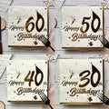 Happy Birthday Napkins White Gold — Swuffy