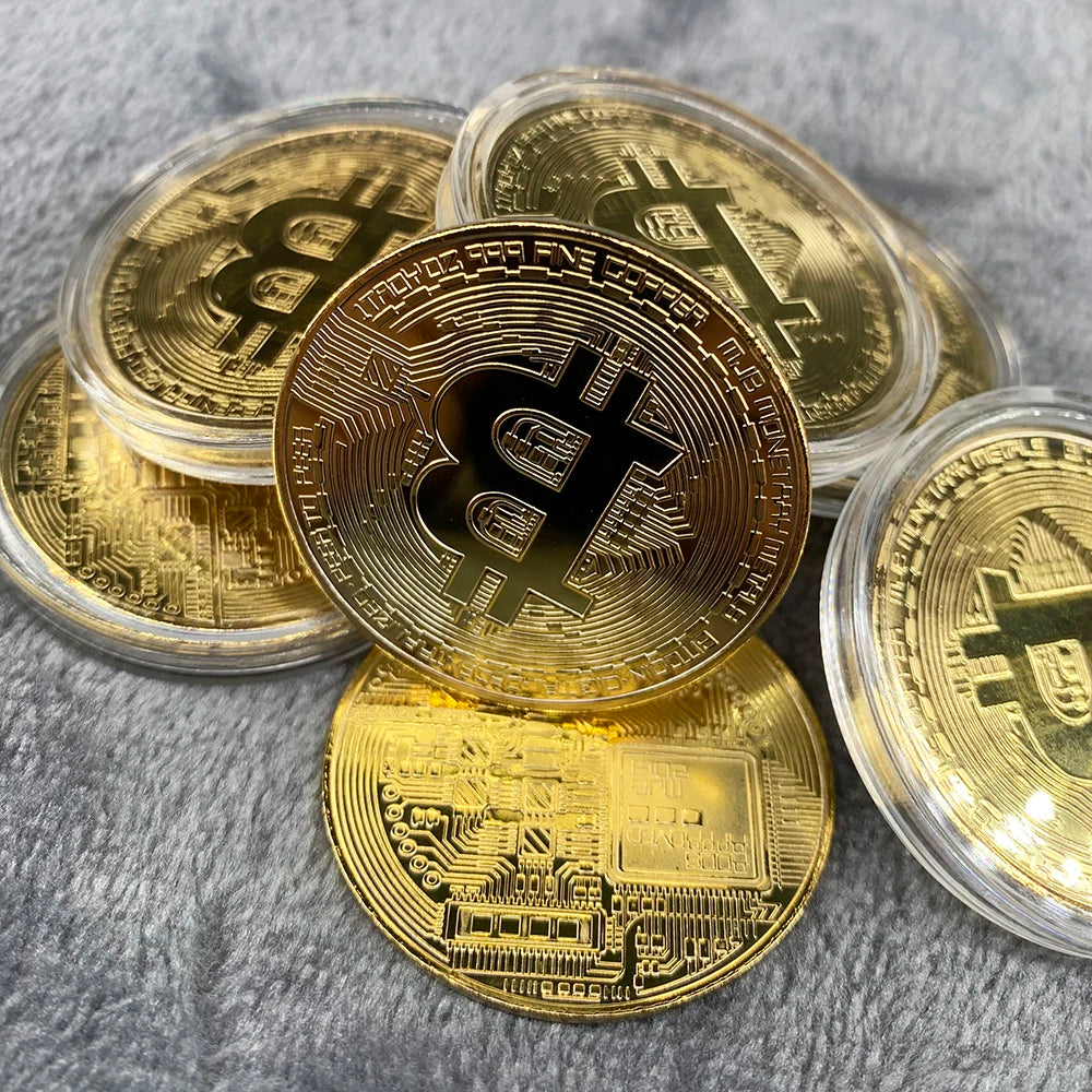 Gold Plated Bitcoin Coin Collectible — Swuffy