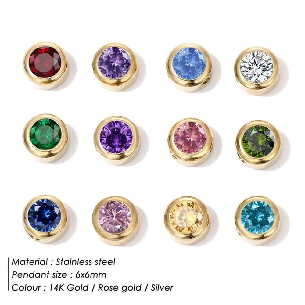 Vibrant Birthstone Pendants Stainless Steel — Swuffy
