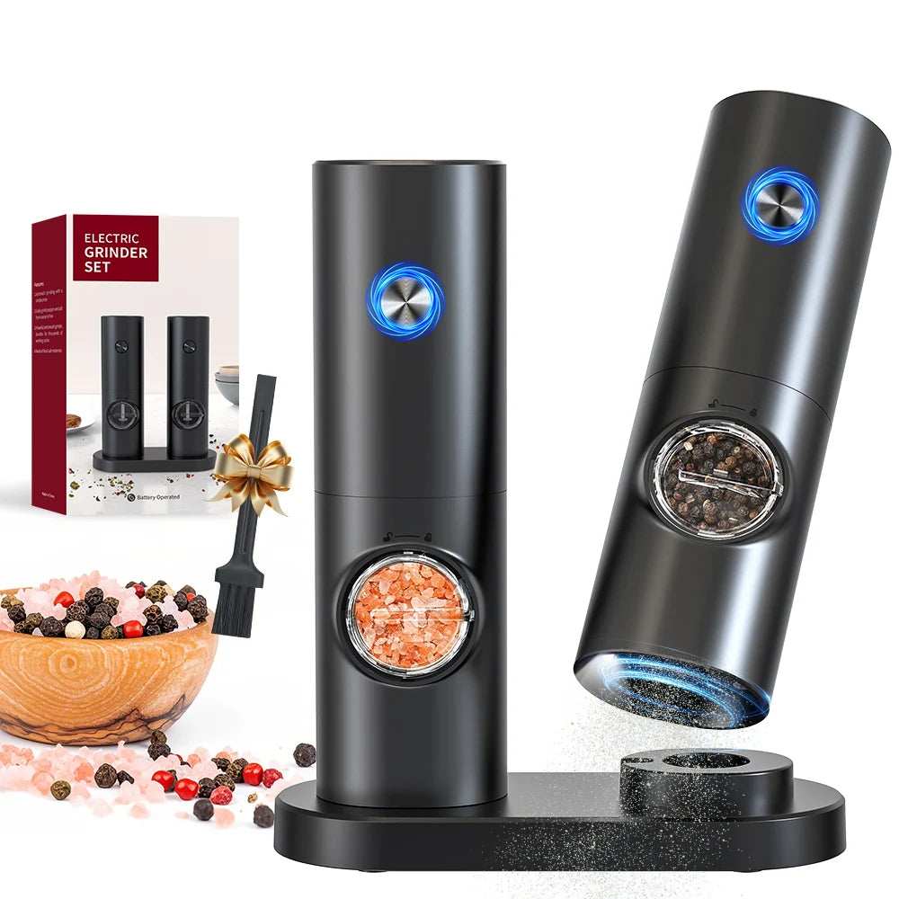 Nuvora Electric Automatic Mill Pepper Salt Grinder Led — Nuvora