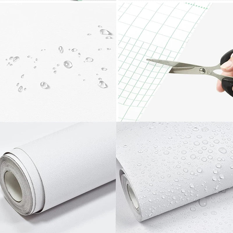 Waterpoof Matte Wallpaper White Vinyl — Swuffy