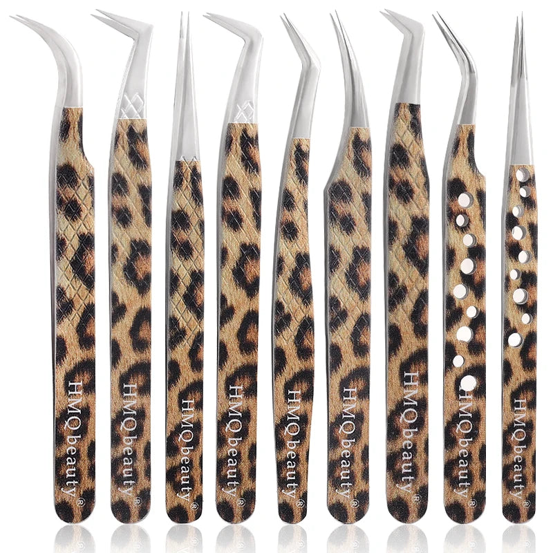 Leopard Lash Tweezers Stainless Steel — Swuffy