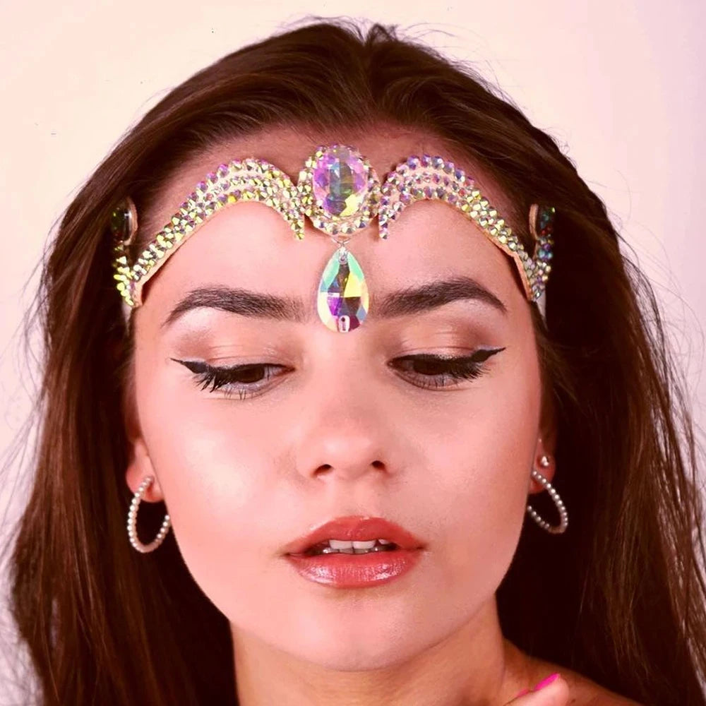 Water Drop Forehead Headband Chain — Swuffy