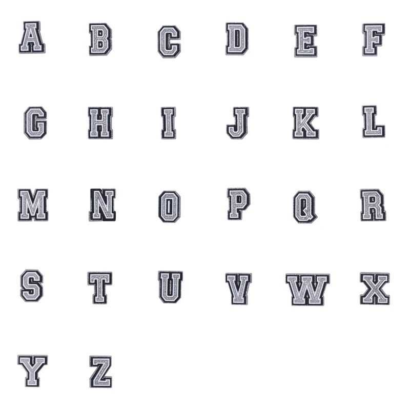 Silver Letters Shoe Charms Crocs — Swuffy