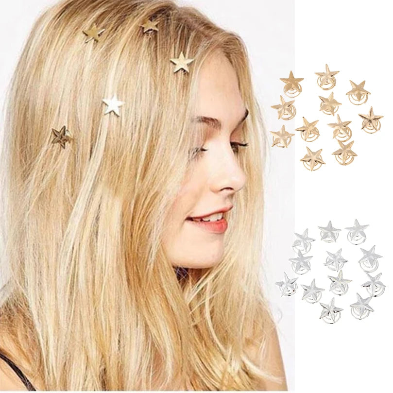 Gold Star Hairpin Metal Hair — Swuffy