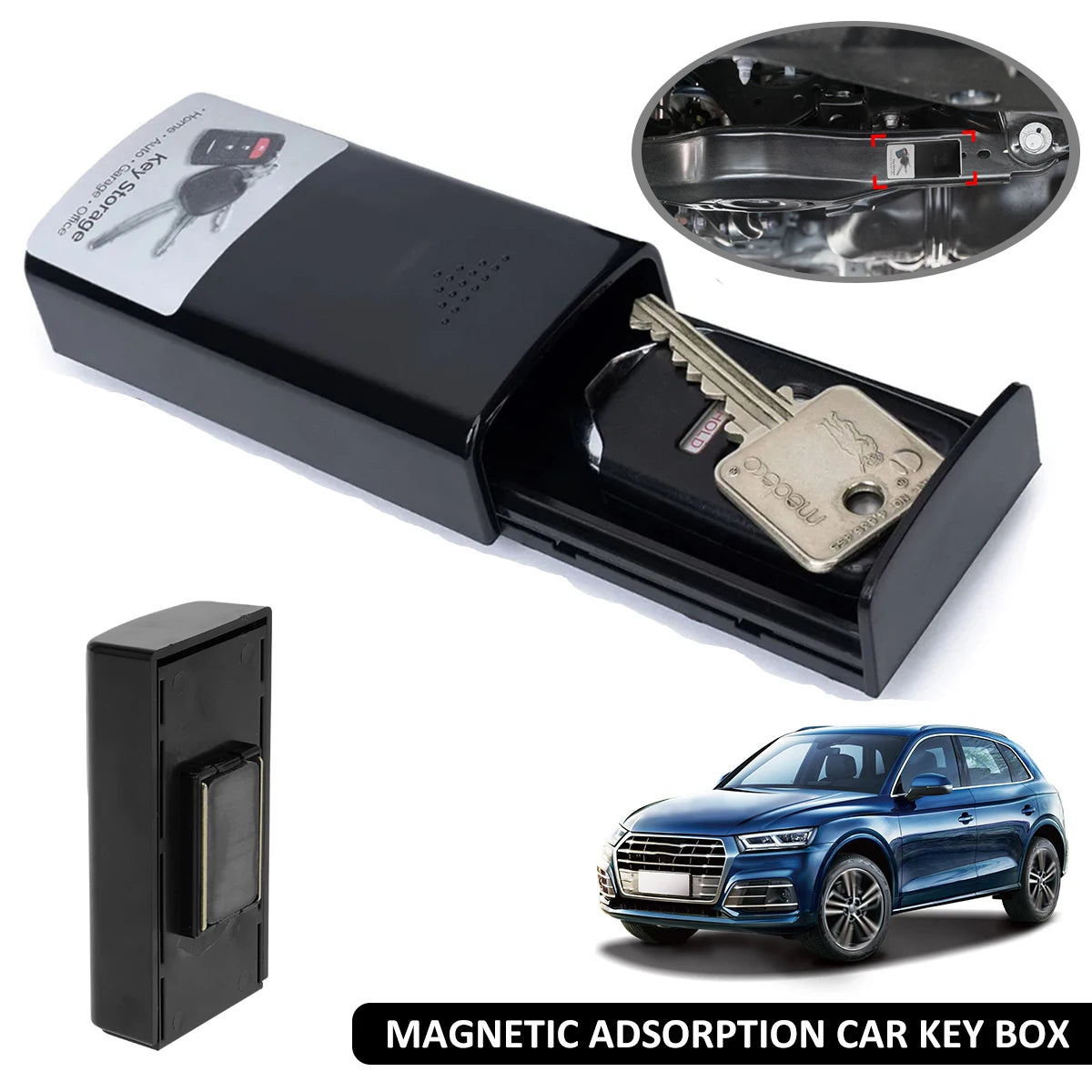 Magnetic Key Box Durable Black — Swuffy