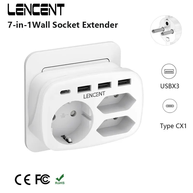 Lencent Eu Plug Multiple Wall — Swuffy