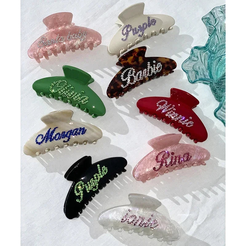 Custom Word Hair Claw — Swuffy