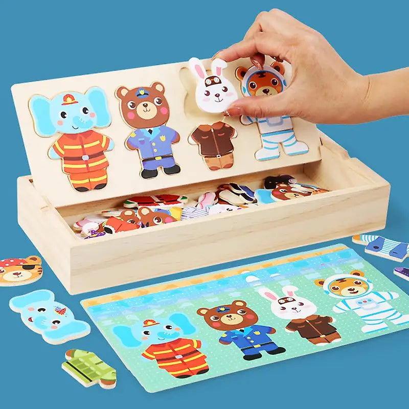 Wooden Dress Up Puzzles Montessori — Swuffy