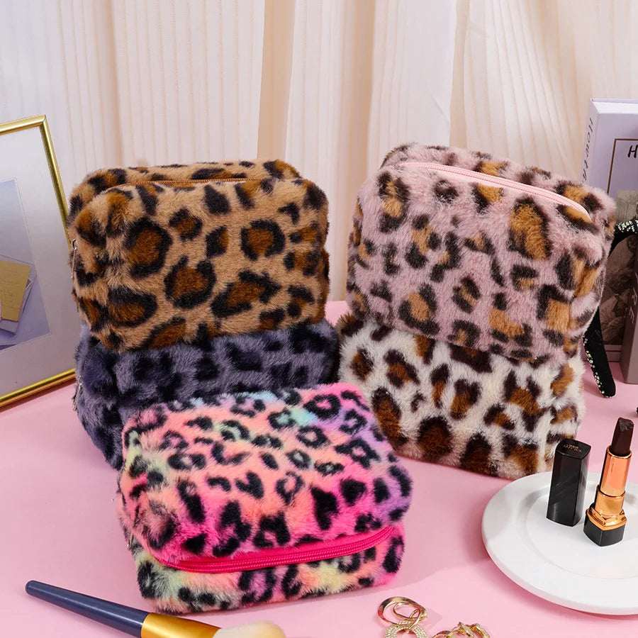 Leopard Print Soft Plush Cosmetic — Swuffy