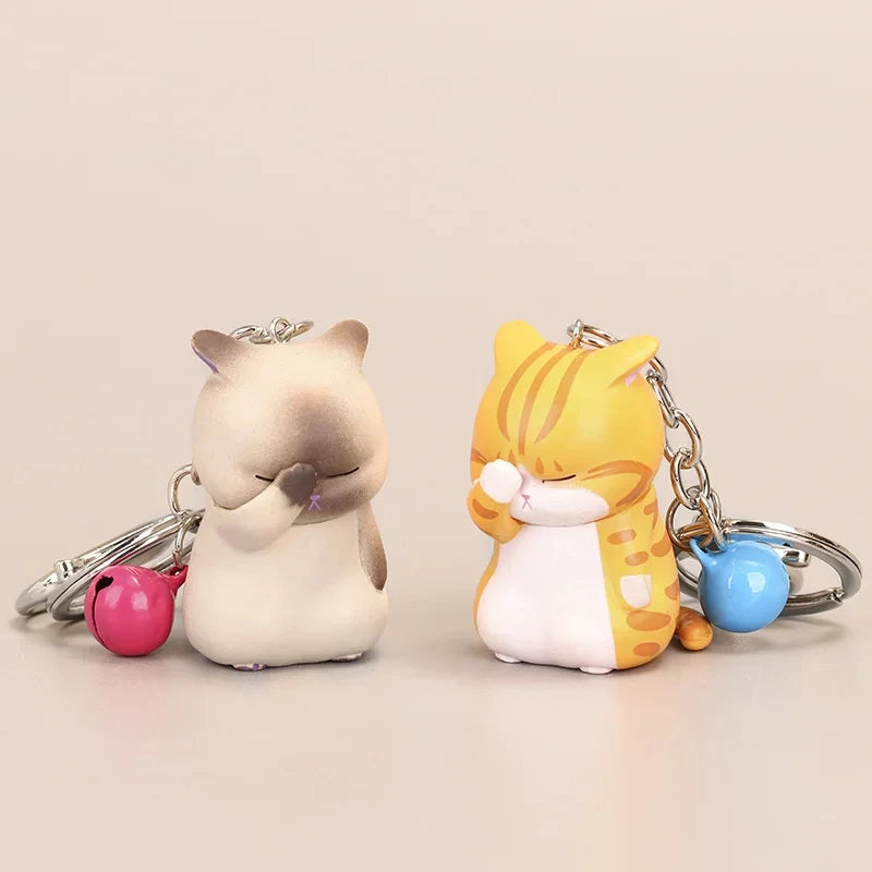 Cartoon Cat Keychains Chubby Kitten — Swuffy