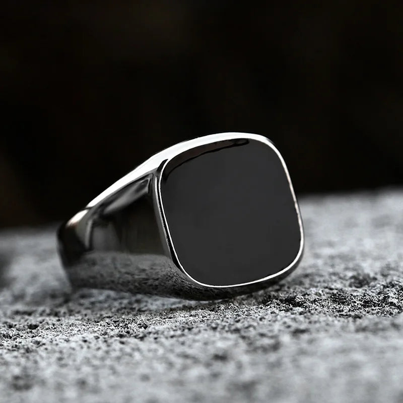 Retro Flat Square Black Glass — Swuffy