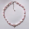 Blush Necklace Handmade Pink Bow — Swuffy