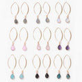 Natural Stone Water Drop Earring — Swuffy