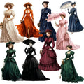 Victorian Period Dress Ladies Stickers — Swuffy