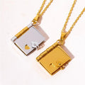 Stainless Steel Couple Book Pendant — Swuffy