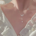 Korean Micro Zircon Bow Pendant — Swuffy