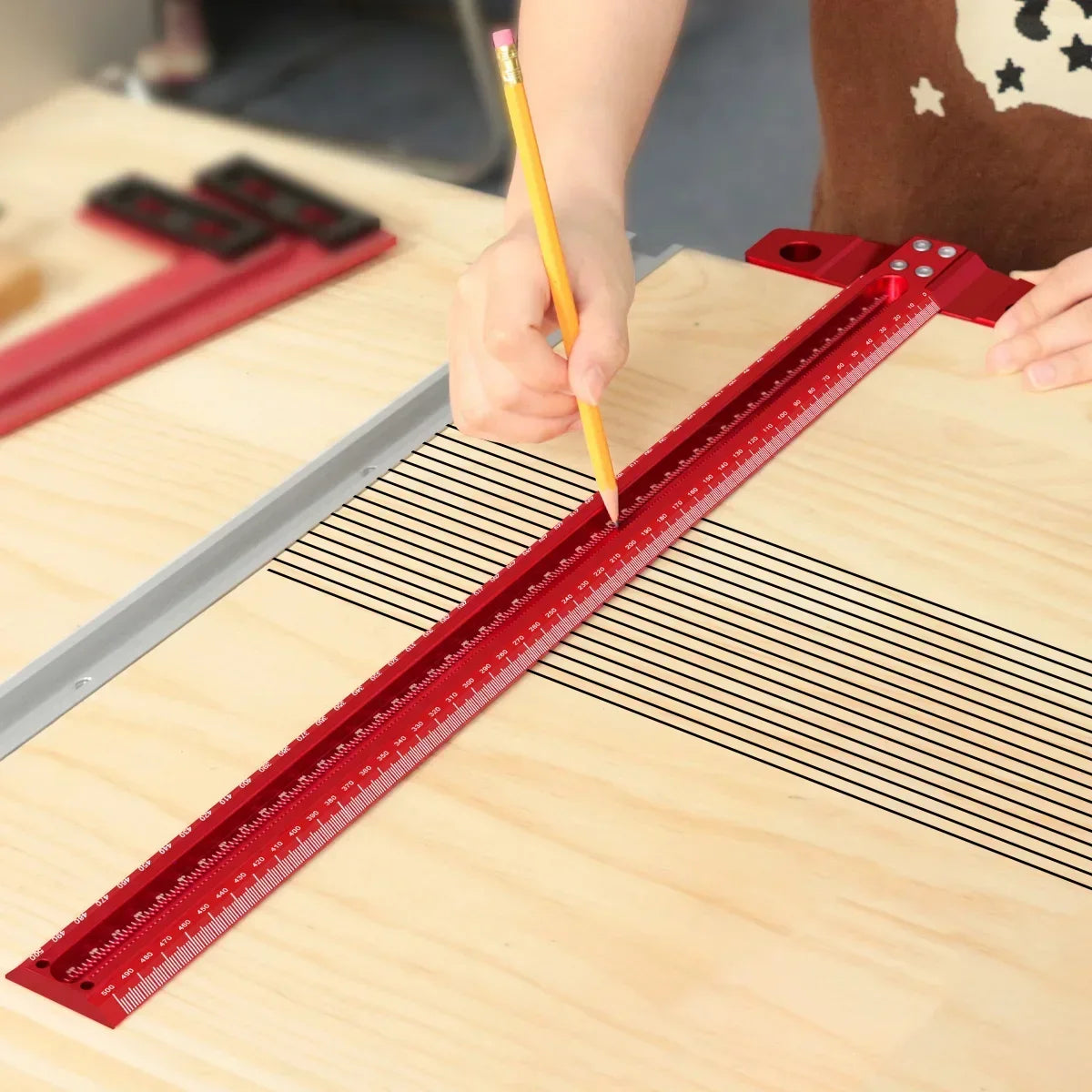 Nuvora Precision Marking T-Ruler Aluminum Alloy Woodworking Scribe — Nuvora
