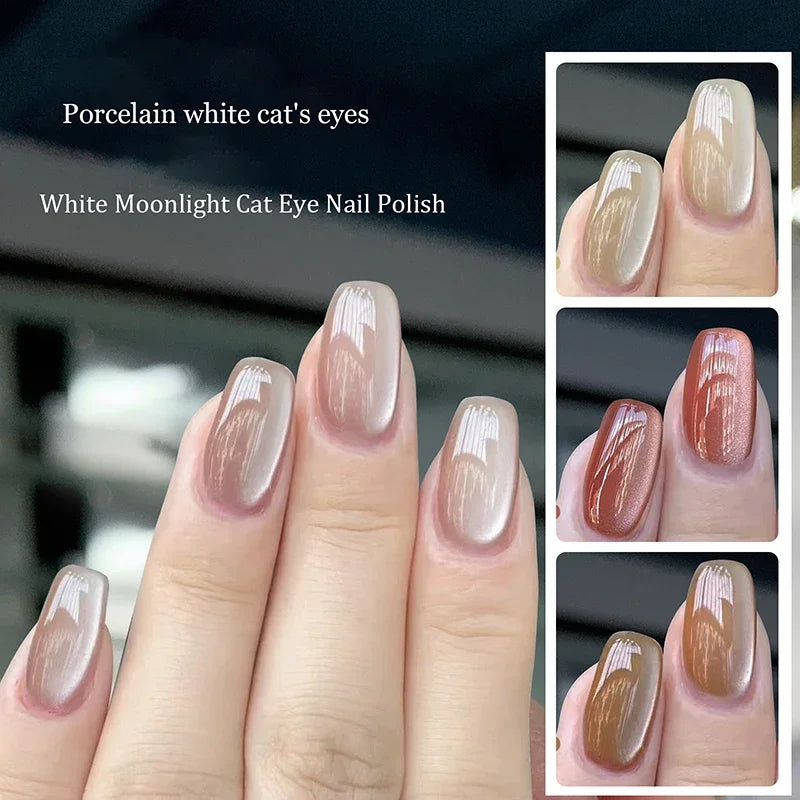 Porcelain White Magnetic Cat Eye — Swuffy