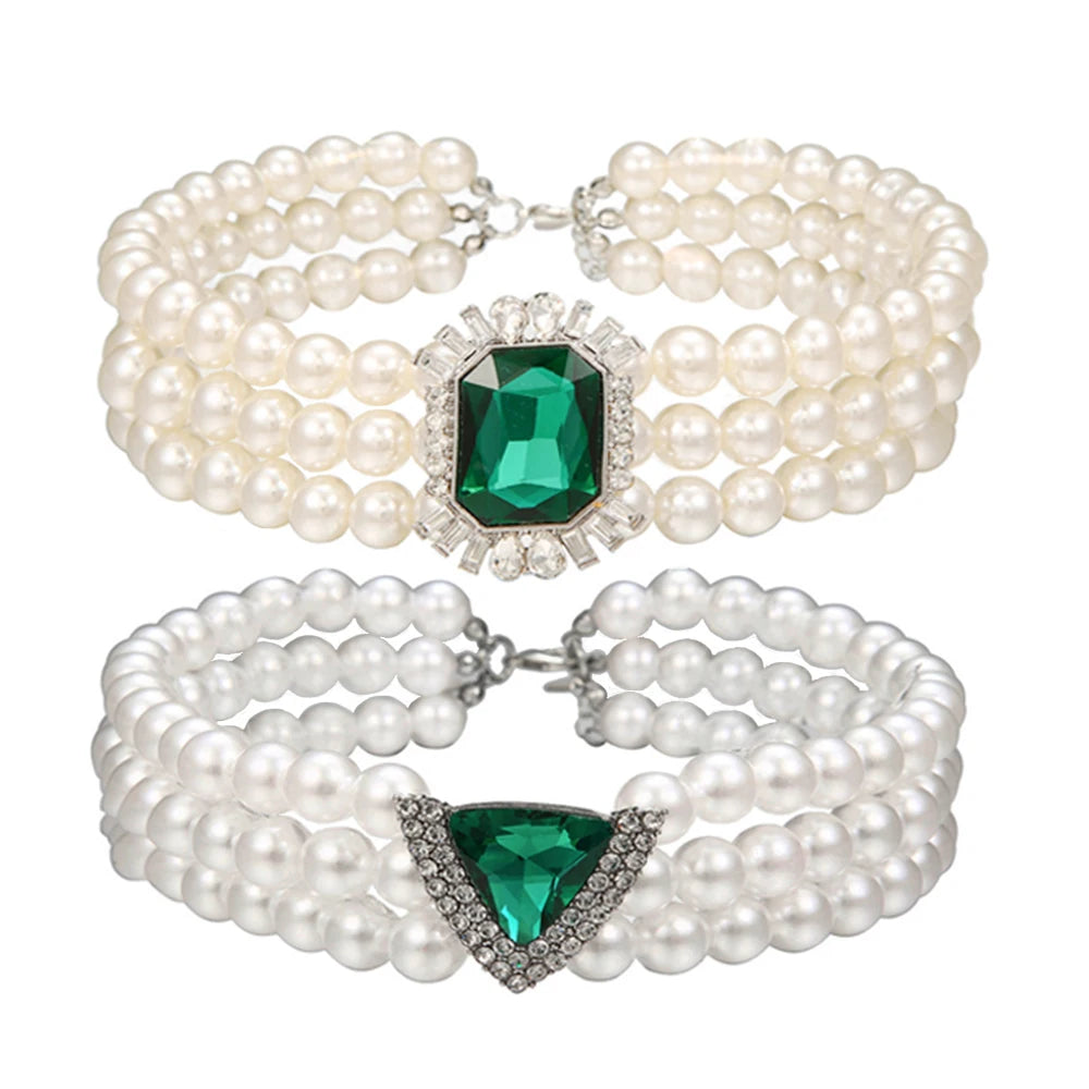 Rows Pet Pearl Necklace Jewelry — Swuffy