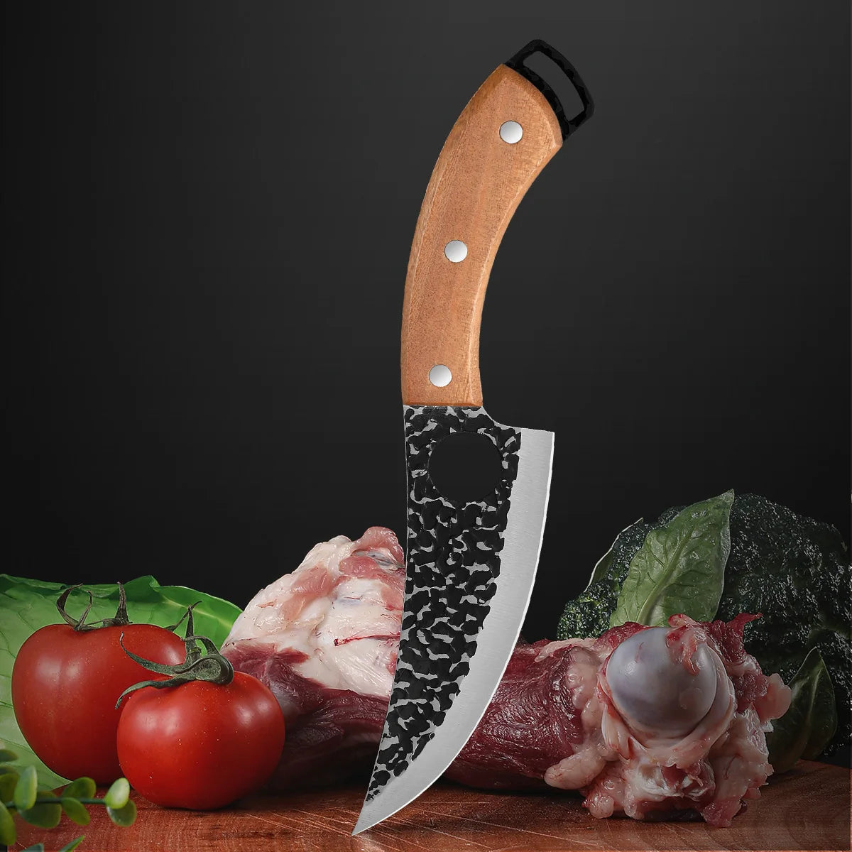 Handmade Forged Kitchen Knife Butcher — Swuffy