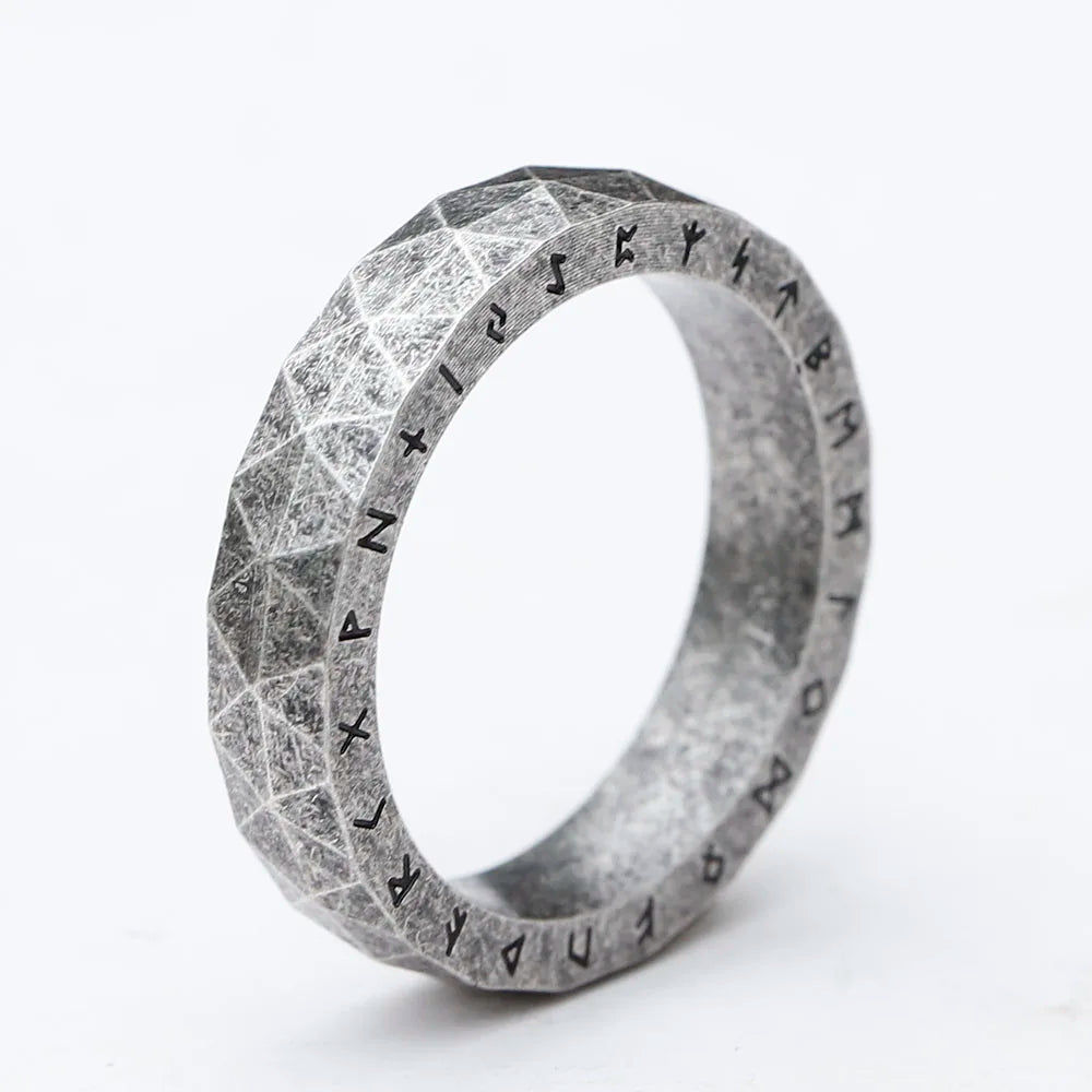 Stainless Steel Viking Rune Ring — Swuffy