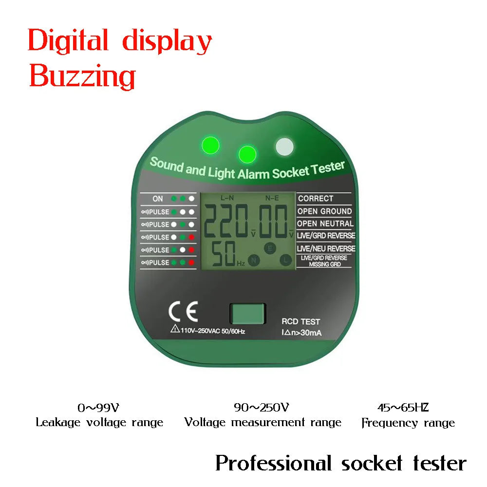 Digital Display Buzzing Socket Tester — Swuffy
