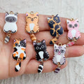 Cartoon Enamel Cat Charms Animal — Swuffy