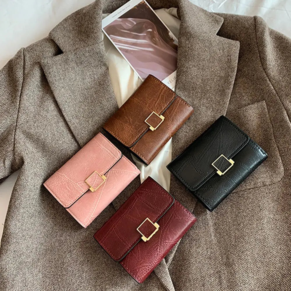 PU Leather Short Wallet Retro — Swuffy
