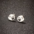 Stainless Steel Cartoon Earrings Stud — Swuffy