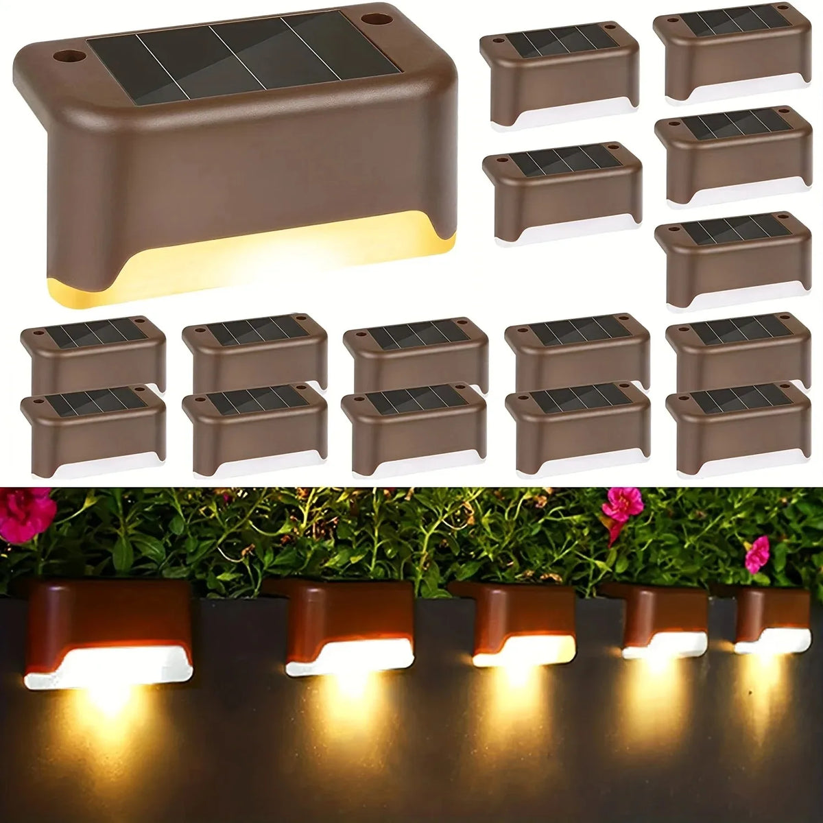 Nuvora 4 Solar Step Lights Outdoor Motion Sensor — Nuvora