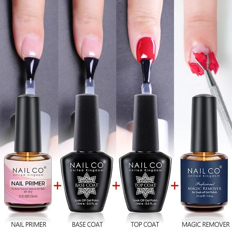 Nuvora Nailco 15Ml Top Coat Base Coat Gel — Nuvora