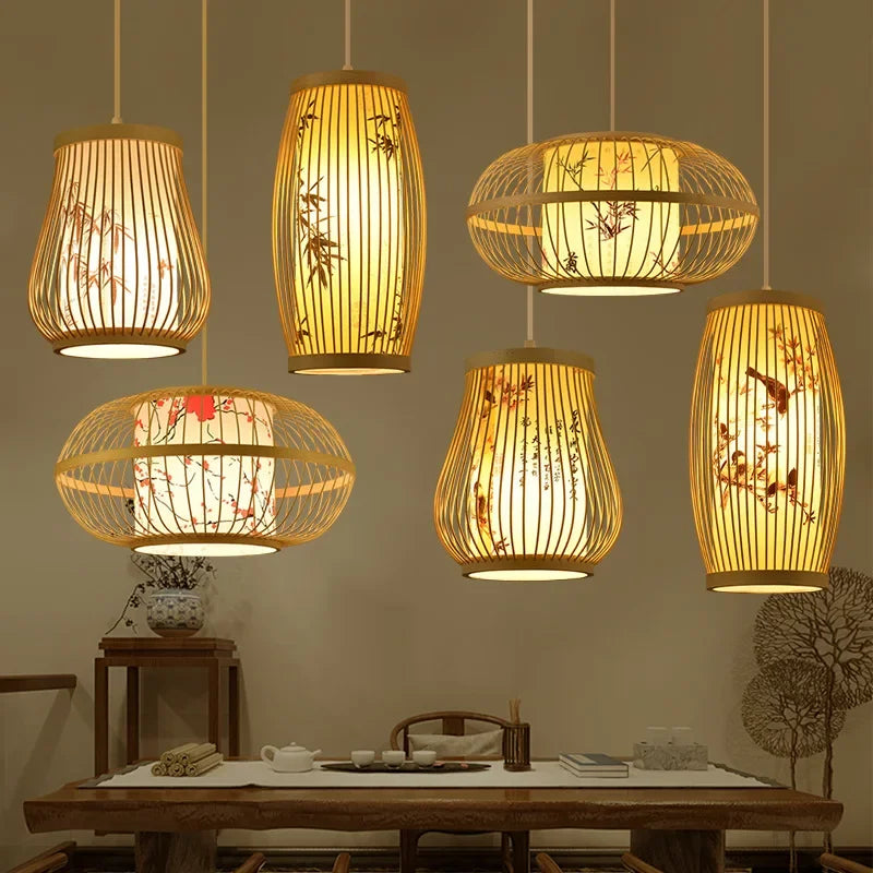 Chinese Bamboo Art Bamboo Chandelier — Swuffy