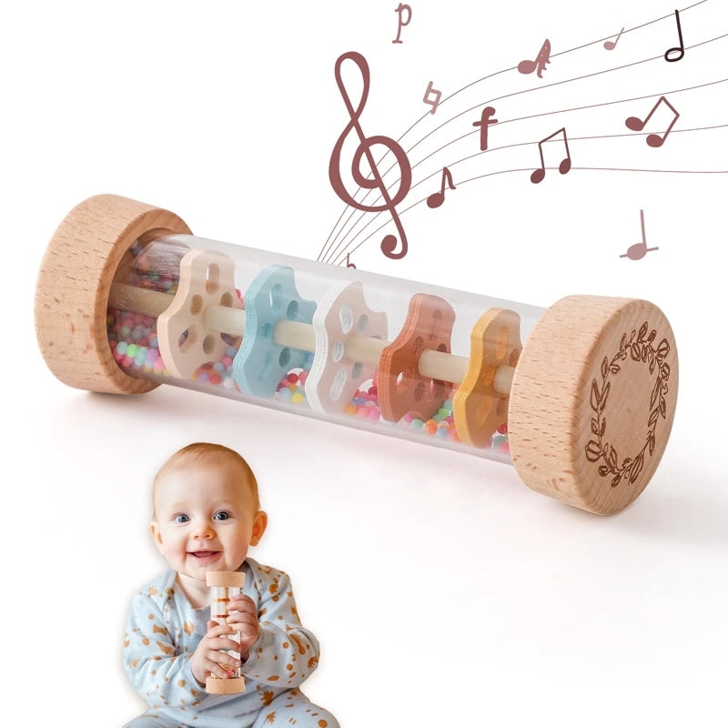 Montessori Baby Rain Stick Rainbow — Swuffy