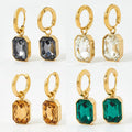 Trendy Square Zirconia Drop Stud — Swuffy