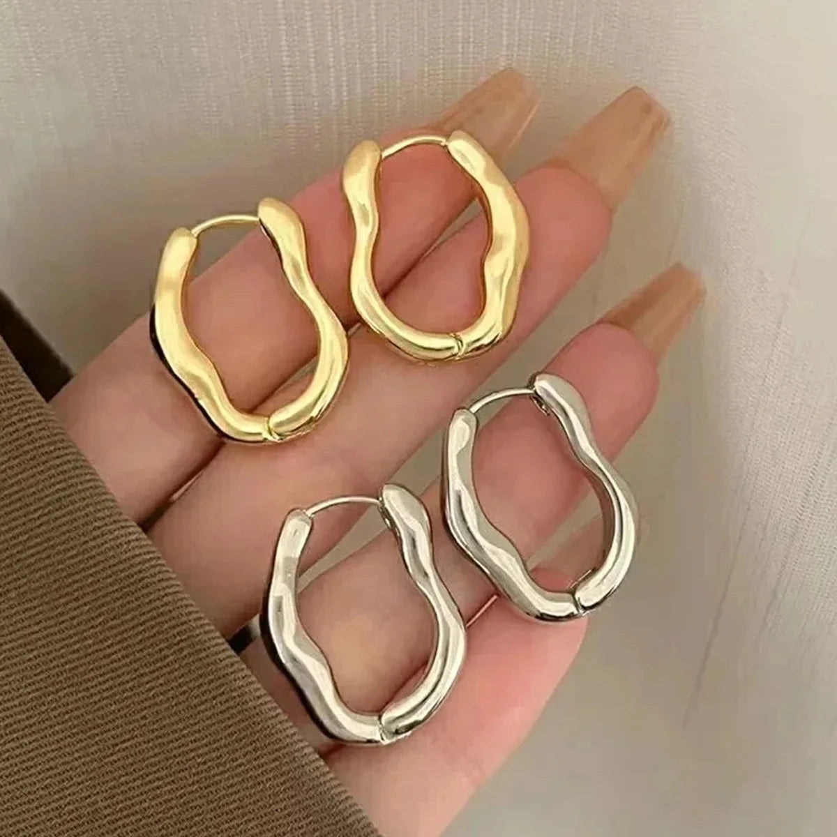 Irregular Geometric Earrings Trendy Personalized — Swuffy