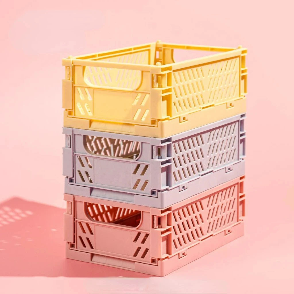 Plastic Foldable Storage Crate Folding — Swuffy